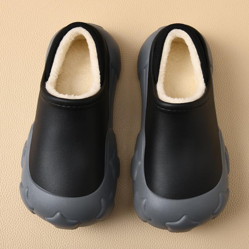 

Парные персонализированные хлопковые тапочки с пятиконечной звездой, женская сумка и новая нескользящая, водонепроницаемая и универсальная модная хлопковая обувь 44-45 черный серый