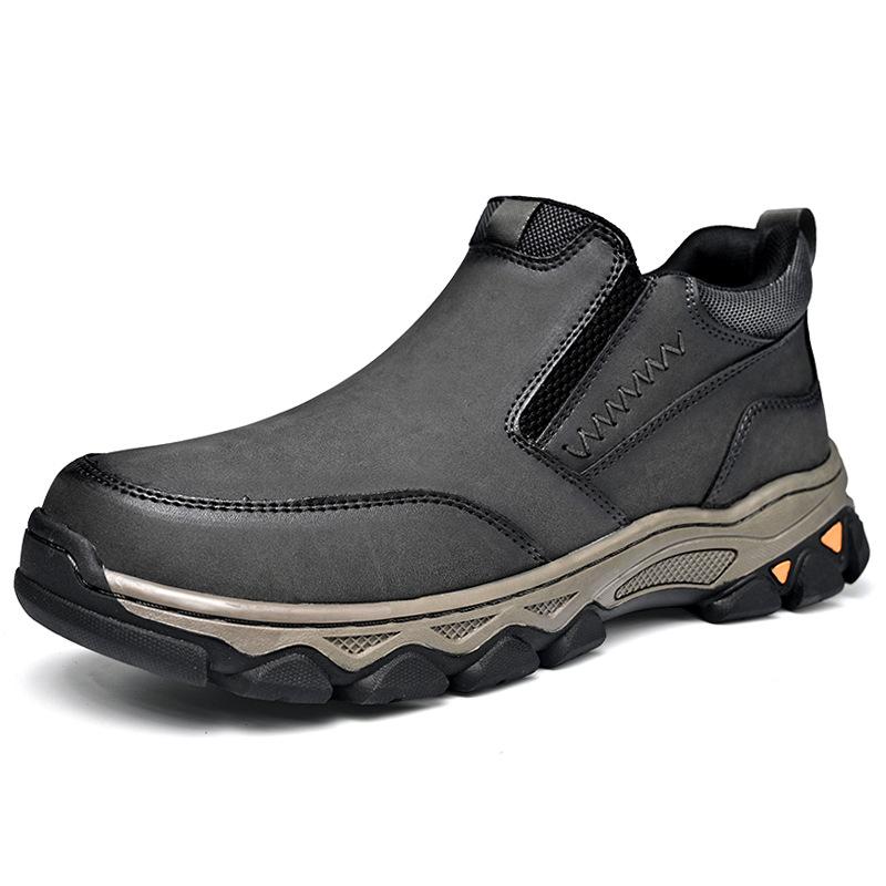 

Men s shoes autumn and winter new non-slip thick-soled outdoor casual hiking shoes medium and high-top boots 49