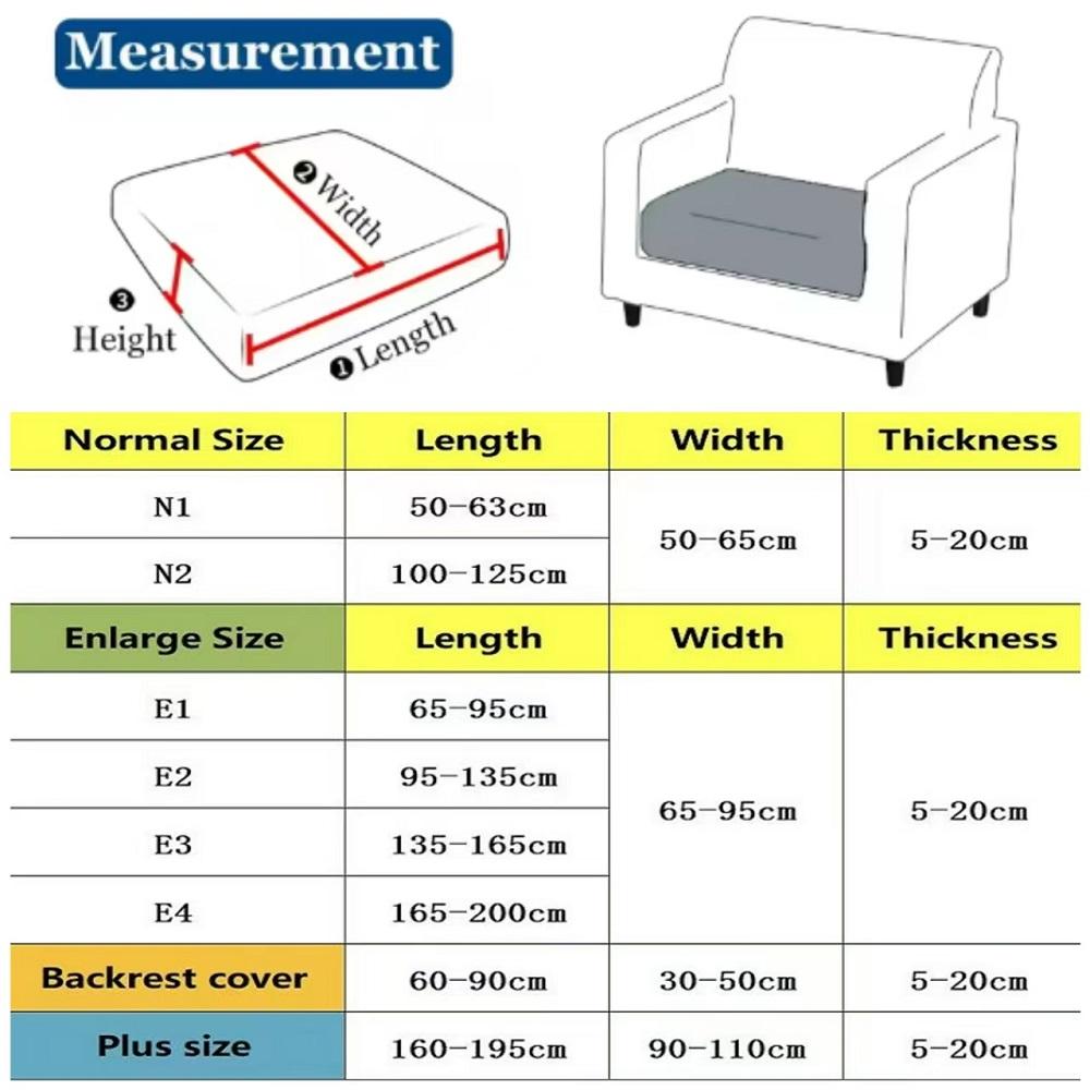 Bedruckter Milchseiden-Sofa-Sitzbezug Elastischer Sofabezug Schutz Couchbezug für Sofa Staubdicht Abnehmbarer Sofakissenbezug