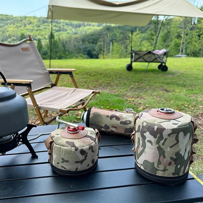 Gas Tank Protective Sleeve Camo Portable Outdoor Camping Storage Bag