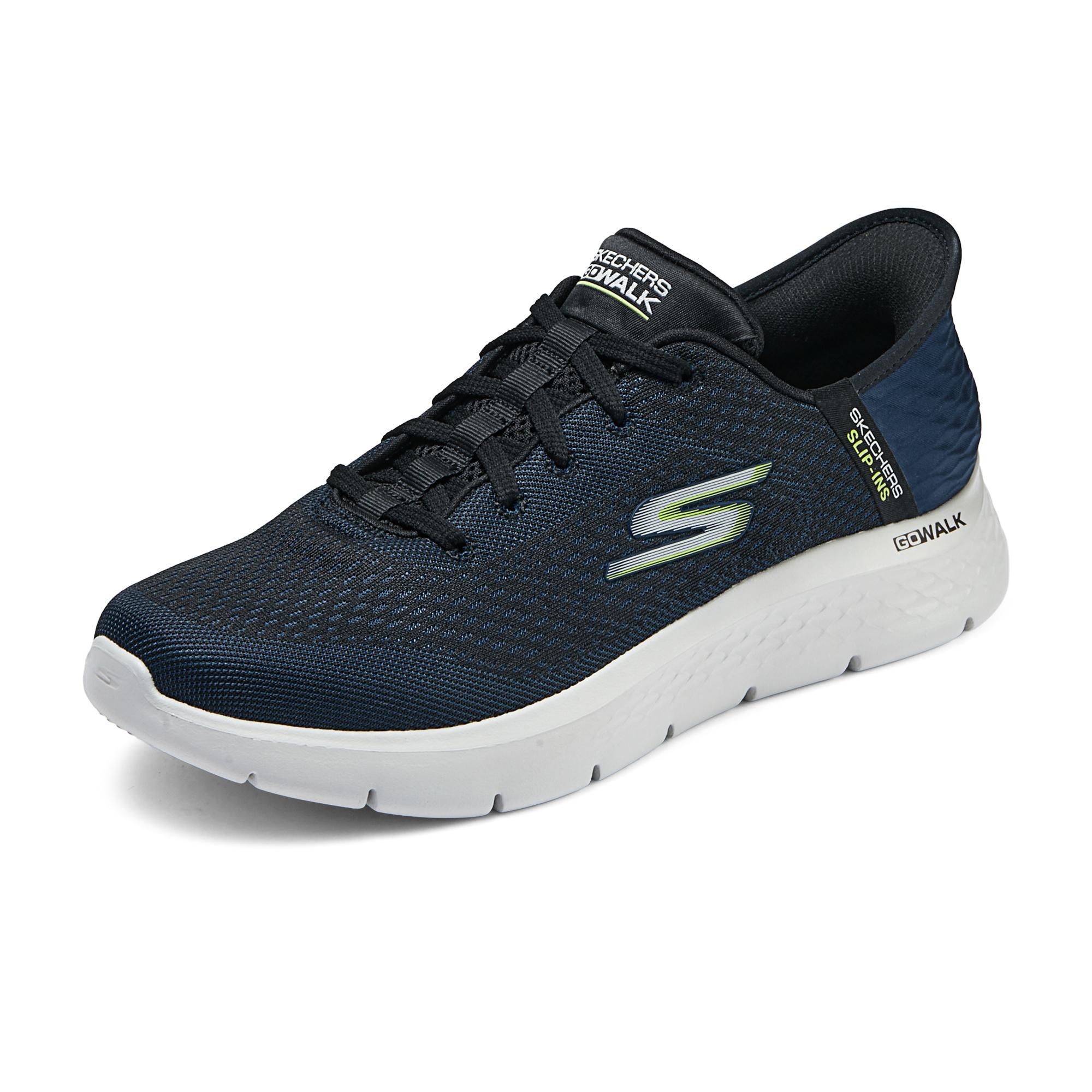 

Skechers Go Walk Fle Без шнурівки Slip-Ins Амортизація Низькі Повсякденні Чоловічі Кросівки Морський Синій