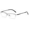 Unisex Business Men Women Near Sight Eyeglasses New Half Metal Frame Student Myopia Glasses Finished Optical Eyewear Diopter