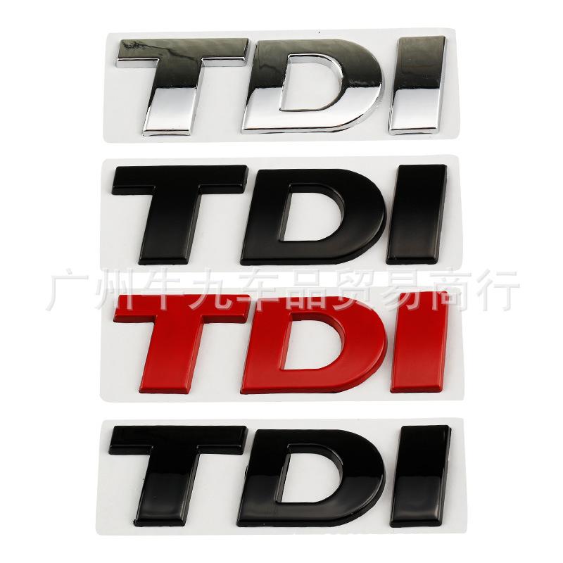 Suitable for TDI Car Stickers, Three-dimensional Letters, Car Logo, Metal Side Logo, Tail Logo, Displacement Logo, Car Modification Logo