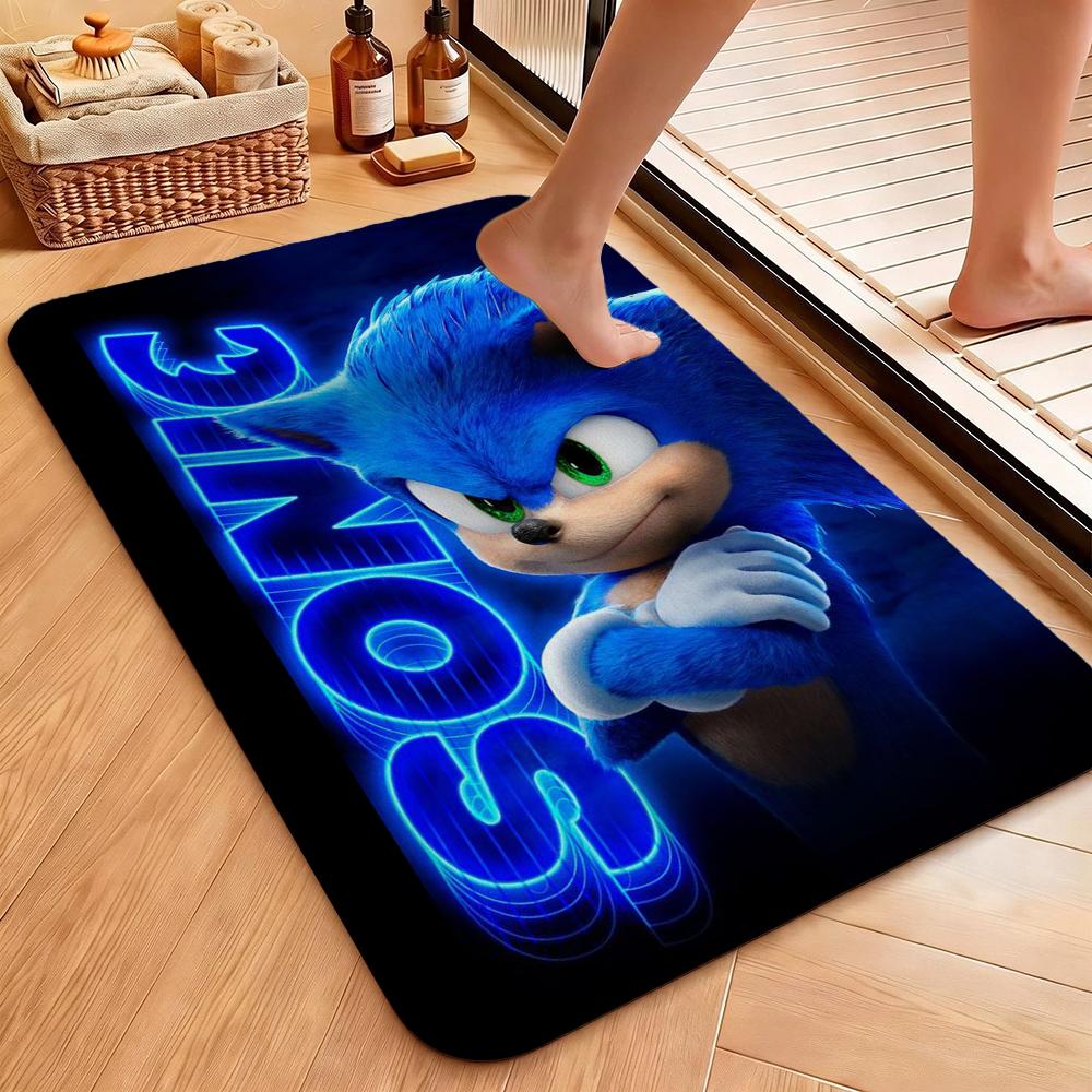 Sonic Hedgehog Carpet Floor Mat Shaggy Rug 8X10 Rug Kids Room Rug Kitchen Floor Mat Fast Drying