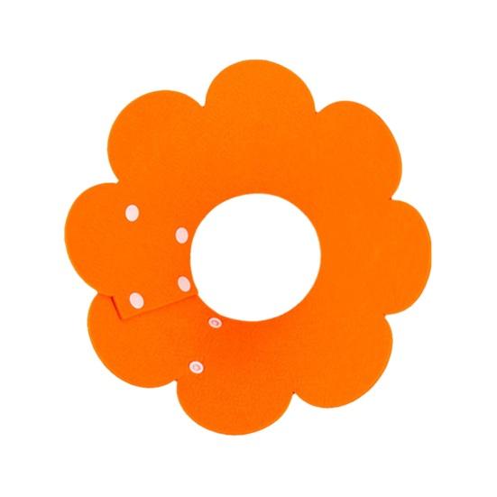 

Cat Cone Recovery Collar Adjustable Cute Sunflower Pet Cone Collar Felt Recovery Cone for Kittens Prevents Lick-Bite And Scratching S помаранчевий