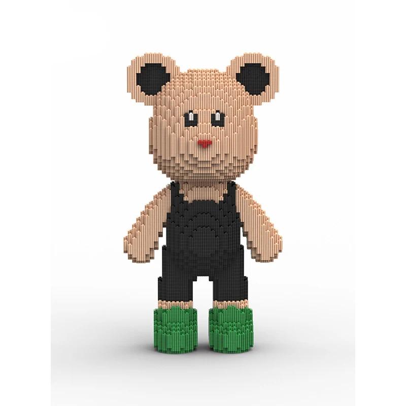 Colorful Animal Bear Mini Brick Kawaii Art Bear Panda Ornament Building Block DIY Assembly Toys for Home Decoration