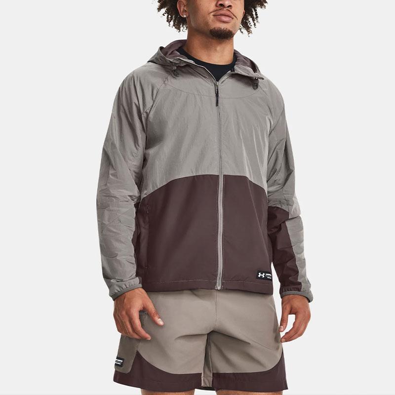 Under Armour RUSH Jackets Men's Taupe Hooded Moderate Other 1377181-294