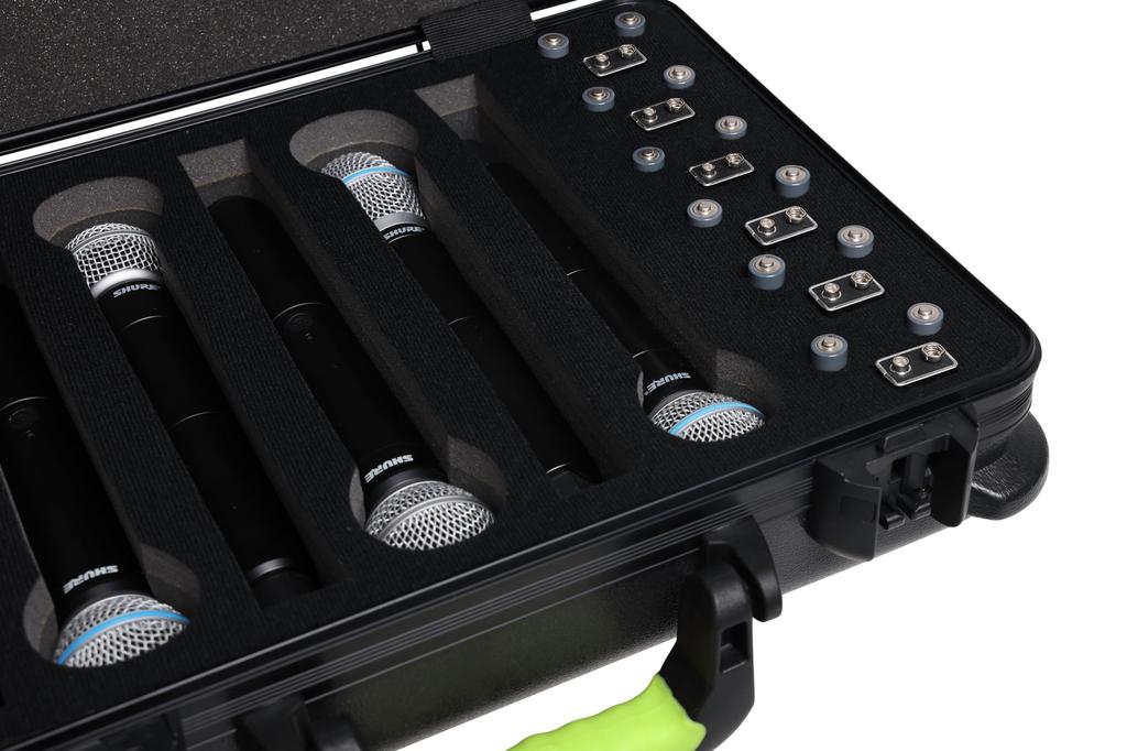 Shure by Gator Microphone Case PE Hard Case with TSA Lock Microphone Storage SH-MICCASEW06 (6 Type) []