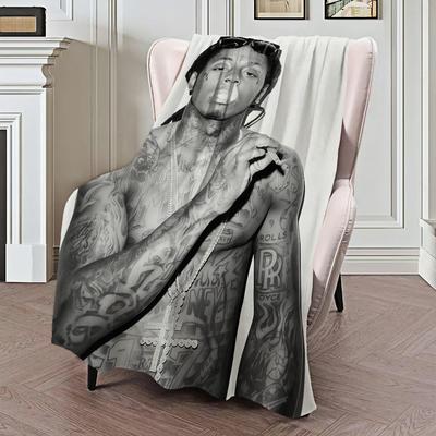 Rapper Lil W-Wayne Blanket For Sofa Room Microfiber Bedding Blanket Office Travel Gift Home