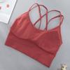 Frauen Dünne Cross Strap Sport-Bh Push-Up Schönheit Zurück Gepolsterte Büstenhalter Weibliche Atmungsaktive Fitness Unterwäsche