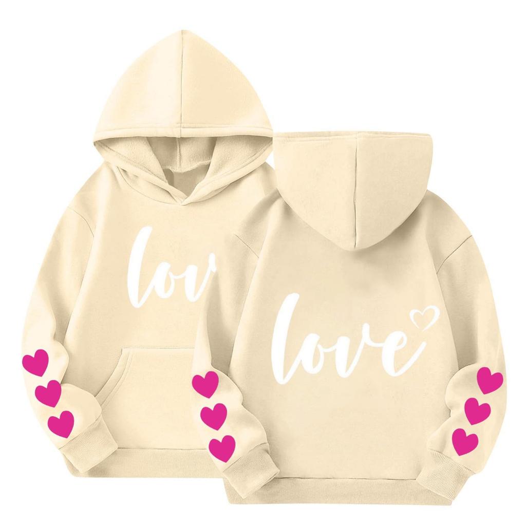 Haut à capuche décontracté tendance et confortable pour enfants, à manches longues et imprimé