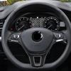 My Good Car ABS Auto-Lenkrad-Bedienfeld-Schalterabdeckung mit Pailletten für Volkswagen VW Golf 7 MK7 MK7.5 2013-