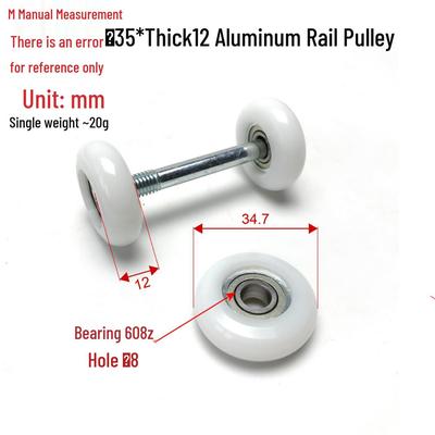 35mm Outer Diameter Bearing Wheel for Rowing Machines, Exercise Bikes, and Aluminum Rails