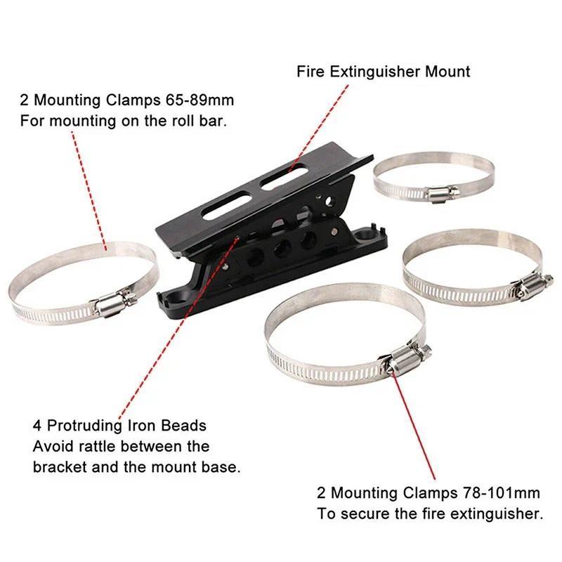 Extinguisher Holder Adjustable Extinguisher Mount Holder for Jeep Wrangler UTV Polaris RZR Ranger 570 700