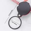 Small Pocket Magnifier Glass with Rotating Protective Leather Magnifier for Reading Science Class Hobby
