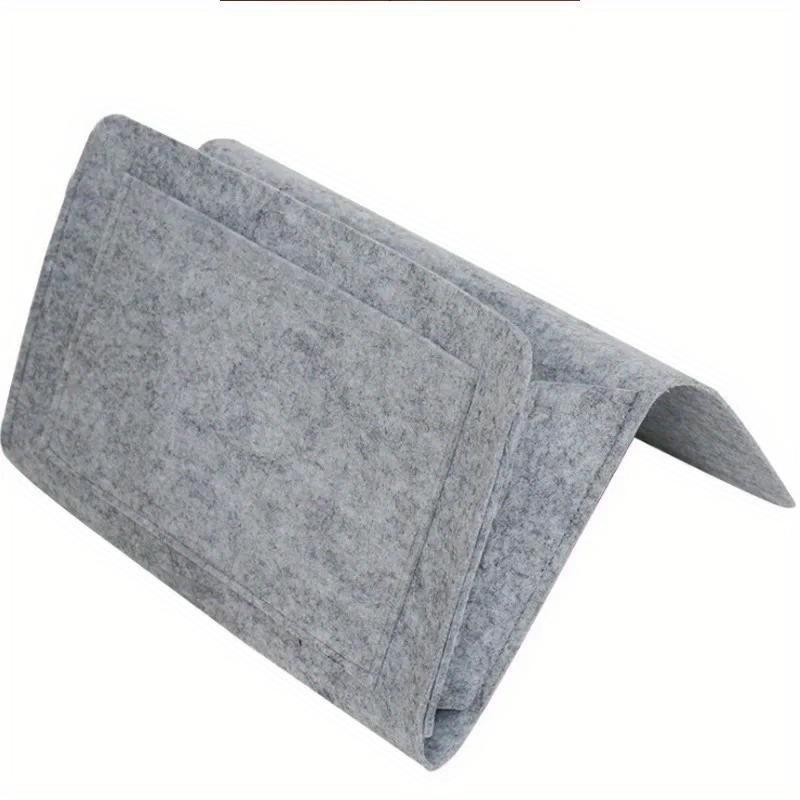 1Pc Fabric Bedside Organizer with Hanging Basket and Multiple Pockets -Space-Saving Bed Table Sofa TV Remote Control Holder, Phone & Book Organizer