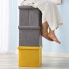 1pc folding storage stool, a compact household step stool perfect for changing shoes, durable and space-saving