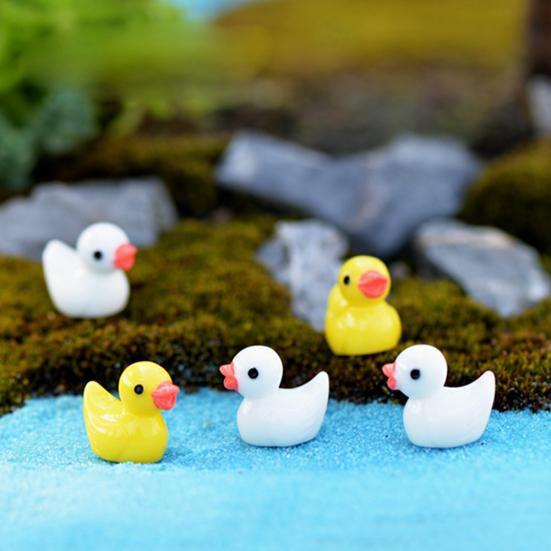 5 stk Resin Duck Model Ornament Miniatyr Hage Sukkulent Bonsai Dukkehus Dekor