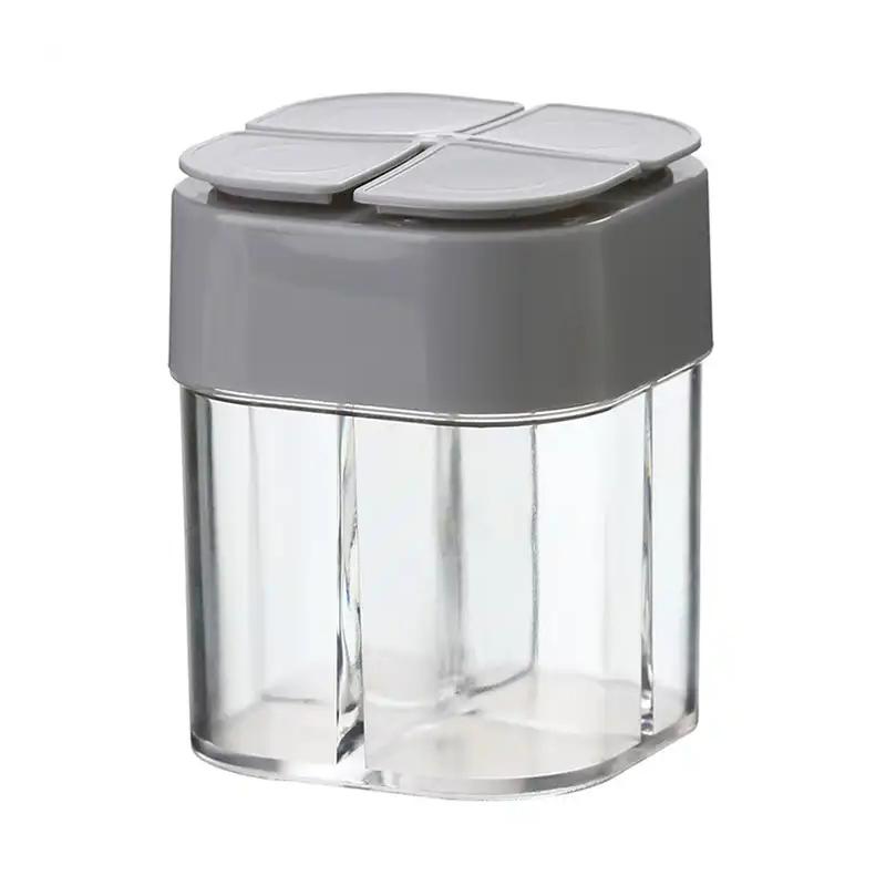 

4 in 1 Camping Hiking Seasoning Jar Outdoor Cooking Grill BBQ Spice Dispenser Camping Supplies Cookware Equipment Accsesories сірий