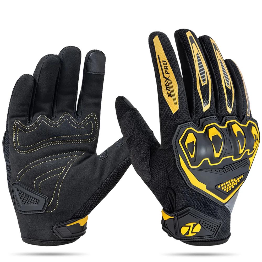 Summer Motorcycle Gloves Dirt Bike Items Full Finger Accessory Touch Screen Compatible Unisex for Moto Riding Cycling Guantes