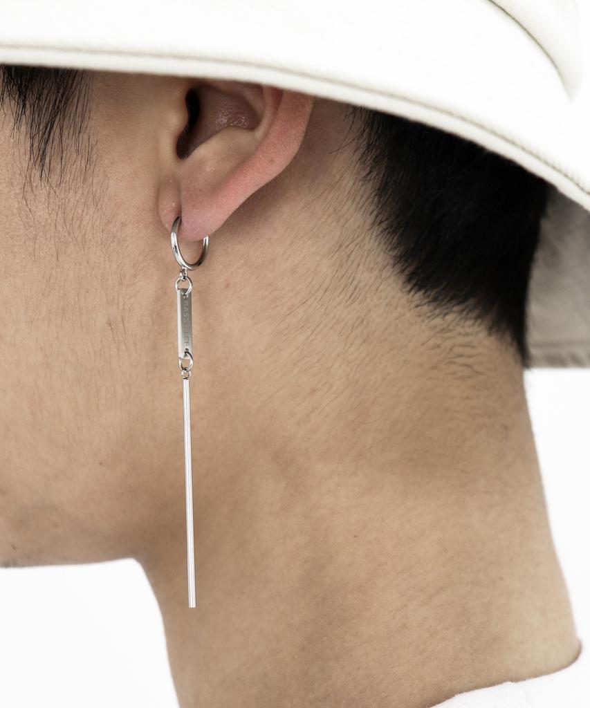 Bassclef Drop Clip-On Earrings Surgical Steel Clef Drop Stick Ear