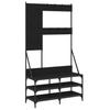 Clothing Rack with Shoe Shelf Black 100 X 40 X 184 Cm