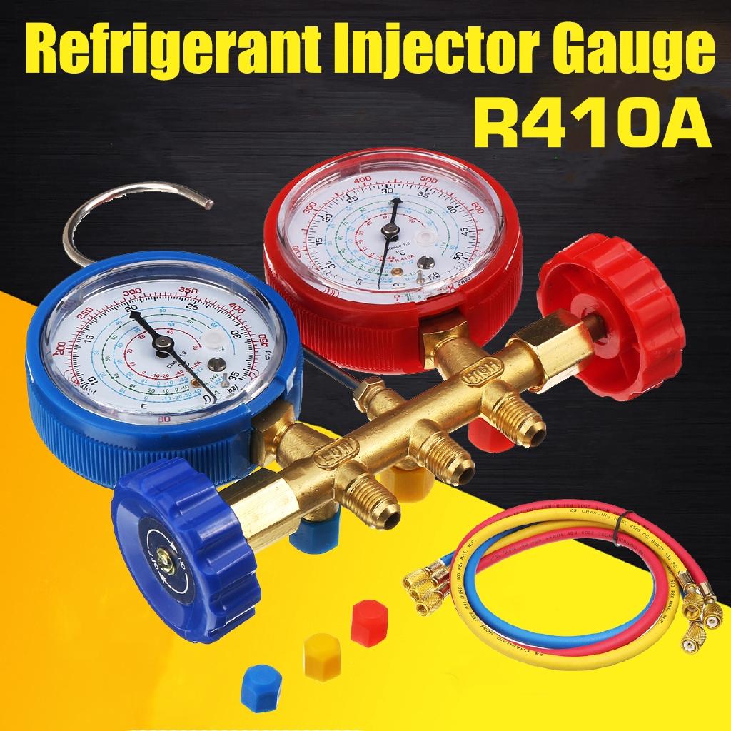 

Blue+Red R410a R22 R134a R40 Manifold Gauge With Connector Refrigerant Device Pressure Gauge Refrigerant Filling Device High-precision New