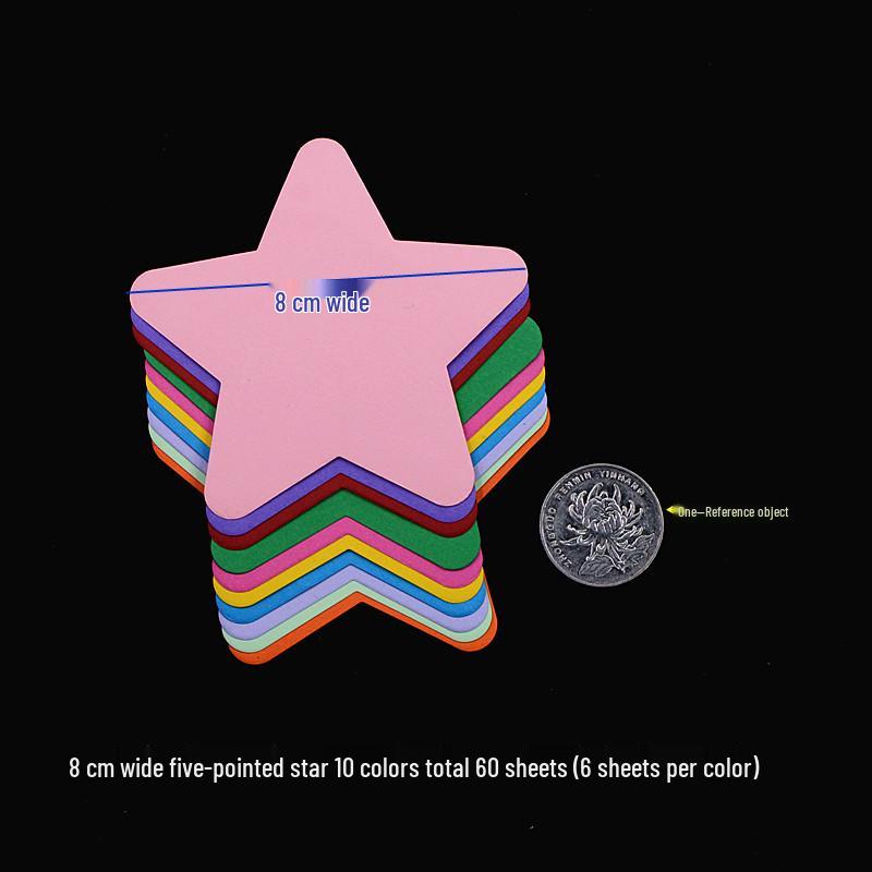 Carton colorat gros: Forme de Inimă, Stea, Floare de Prun și Rotunde pentru Origami și Meșteșuguri pentru Copii
