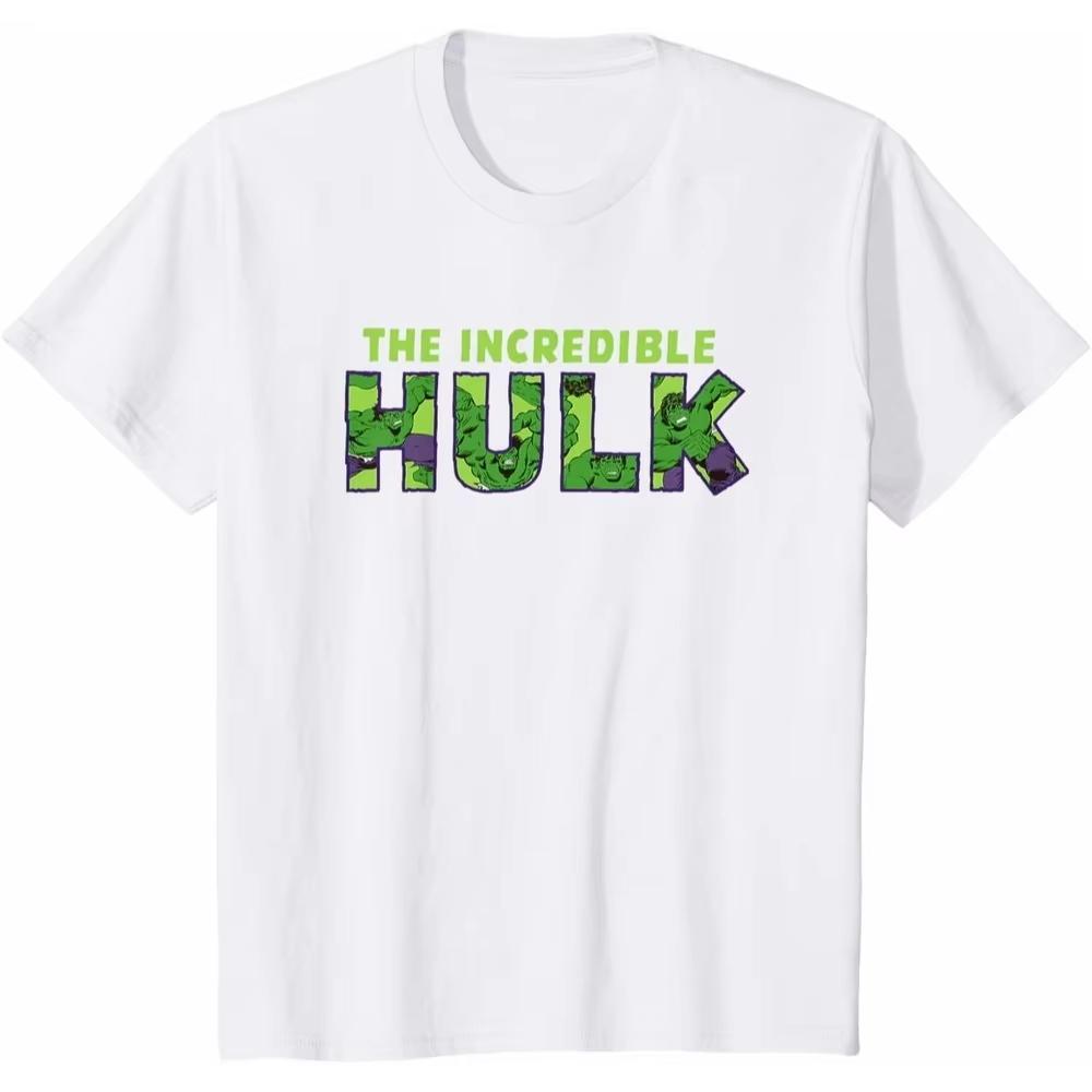 2026 Hulk T-shirt Cartoon Stripfiguur Unisex Korte Mouw Puur Katoen Relaxte Pasvorm Eenvoudige Ronde Hals Vrijetijds Top voor Mannen Vrouwen Unisex