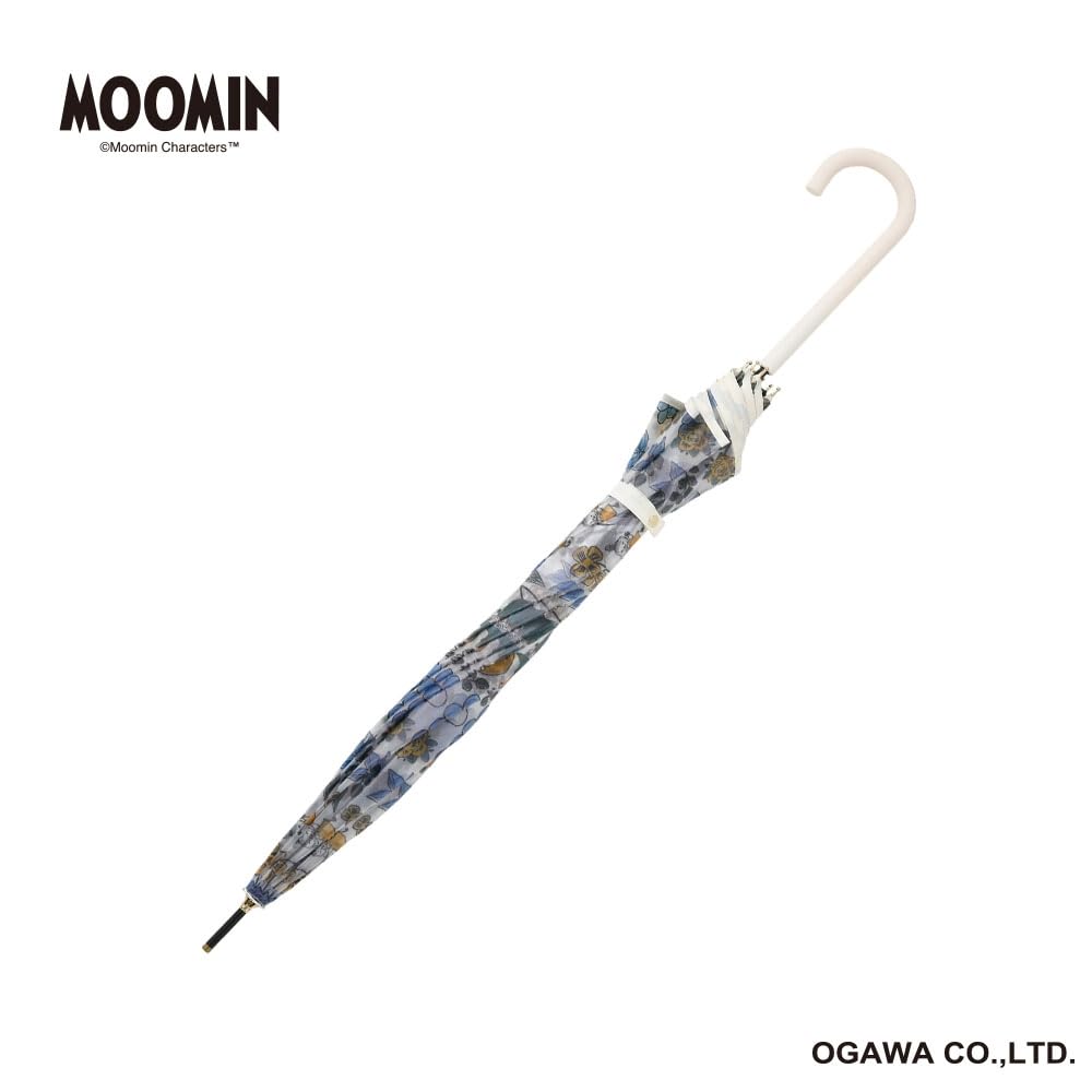 Ogawa [2025] Long Vinyl Umbrella, Moomin/Fruit Garden Design, 60cm, 8 Ribs, Jump-Style, 72074