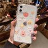 Shockproof Cute Rabbit Bear Phone Case For Iphone 13 12 11 Pro X Xs Max Xr Clear Cartoon Cover For Iphone 7 8 Plus Soft Tpu Case