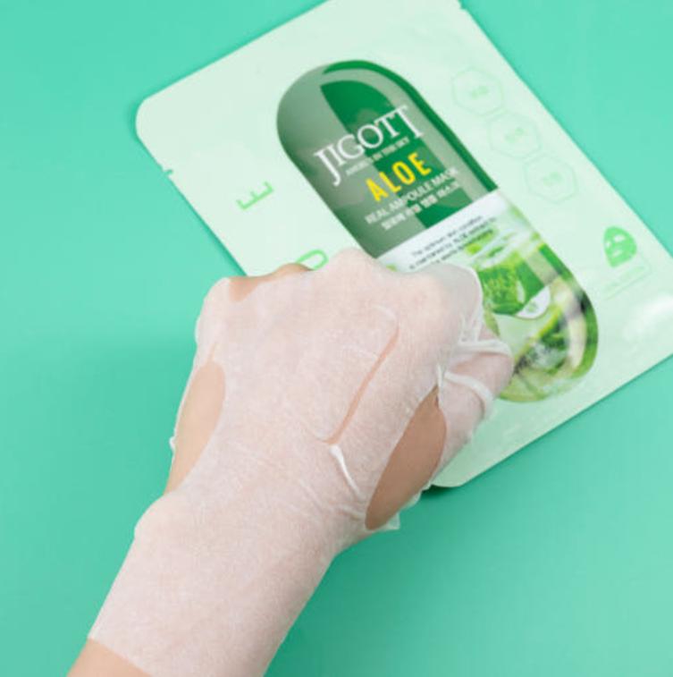 JIGOTT Aloe Real Ampoule Mask Pack | Soothing & Hydrating Sheet Mask