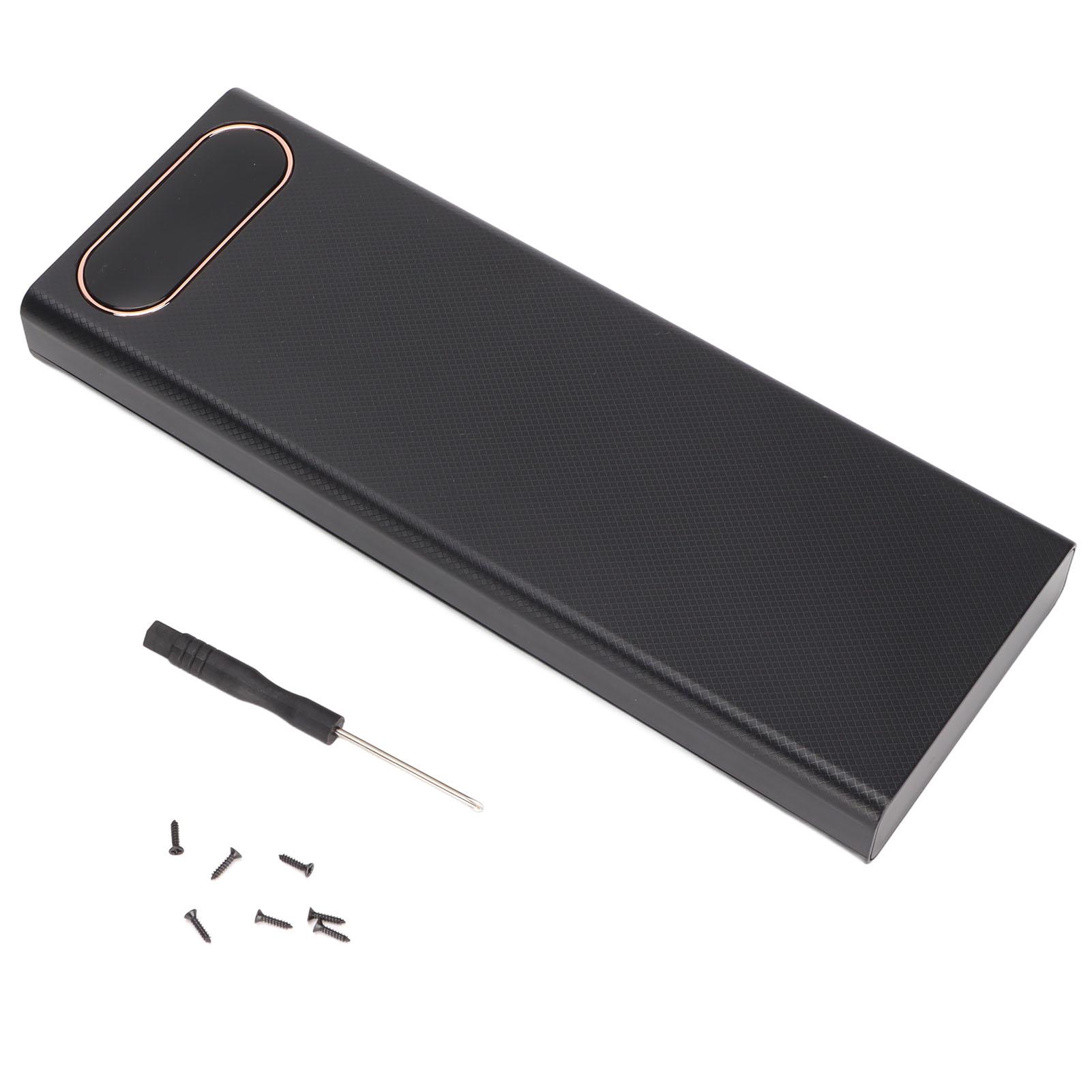 

L10 22,5 Вт 10x18650 Сварка Бесплатная батарея Хранение Ящик ЖК-дисплей DIY Power Bank KitЧерный чёрный