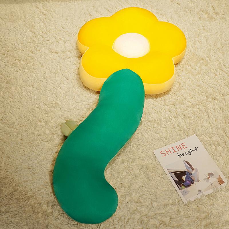 Cute Flower Long Throw Pillow Girl Sleeping Leg Pillow Cushion Bedroom Bed Pillow Side Sleep