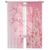 Kirschblüte Schmetterling Rosa Tüll Vorhänge Für Wohnzimmer Schlafzimmer Voile Vorhang Hause Dekoration Sheer Balkon Tür Vorhang