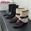 Fashion New 2025 Fashion Round Toe Women Ankle Boots With Height Increasing Footwear  Ladies Sandals Booties Shoes Female Flip flops