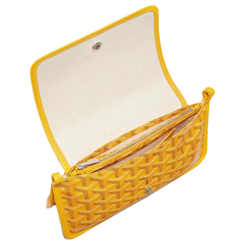Goyard Plumet Y Monogram Multi-Pocket Detachable Shoulder Strap Canvas And Leather WOC Envelope Clutch Crossbody Shoulder Bag Unisex bags PLUMETPMLTY