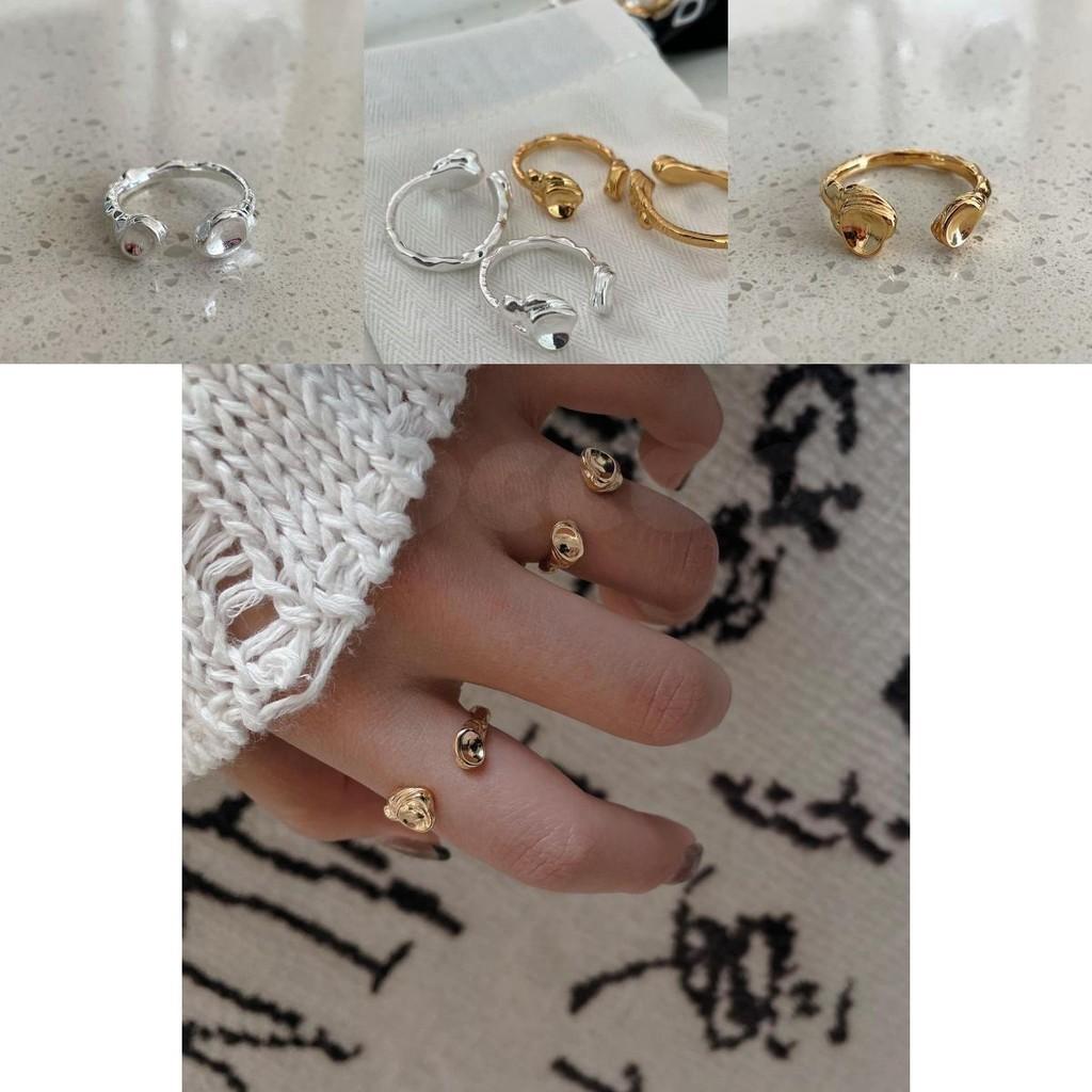 Elegant And Unique 925 Sterling Silver Moon Surface Design Open Ring For Women