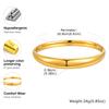 High Quality Oval Openable Bangle Bracelet for Women,18K Gold Plated Stainless Steel Smooth Bracelets,Trendy Jewelry Gifts