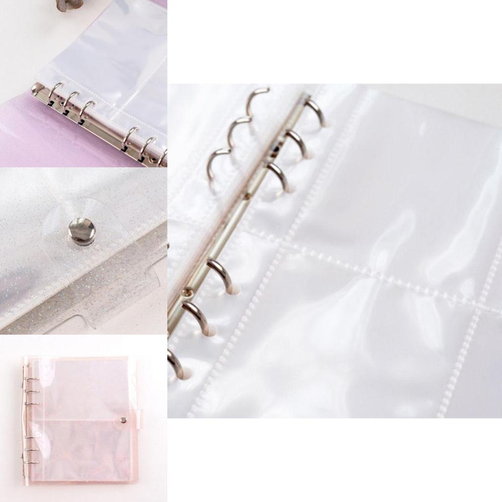 Velkokapacitní 6dírkové fotoalbum s třpytivým PP obalem na svatby a oslavy