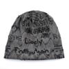 Spring and Autumn Thin Letter Stacking Hat Women's Big Head Circumference Knitted Pullover Cold Hat Couple Casual Versatile Tide