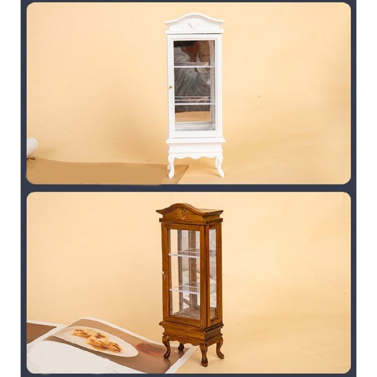 Handcrafts Miniature Cabinet 1/12 Scale Dollhouses Accessory Decorative Wine Cabinet for Craft Model Project Display