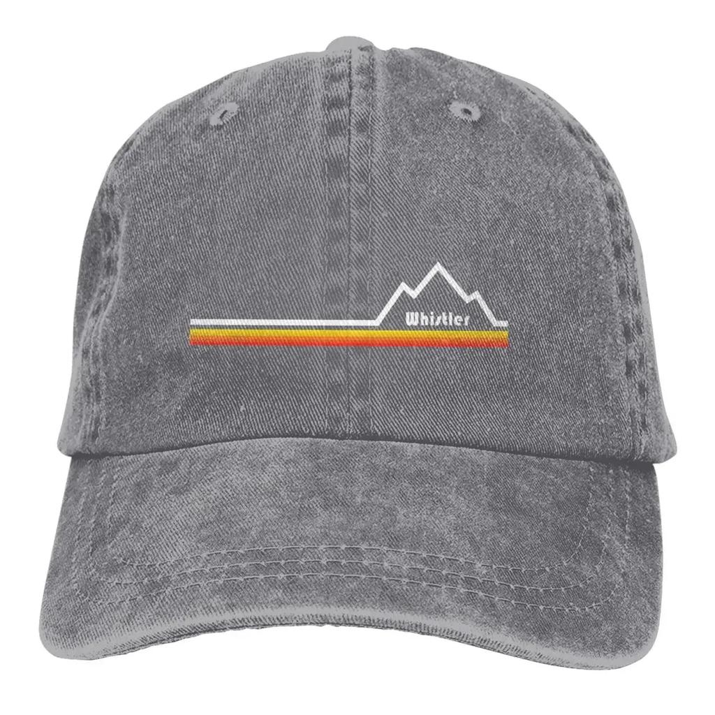Pure Color Cowboy Hats Whistler British Columbia Women's Hat Sun Visor Baseball Caps Cross Country Peaked Trucker Dad Hat