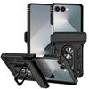 For Samsung Z FliP7 Military Phone Case Folding Galaxy Z FliP6 Stand Anti-Drop Case