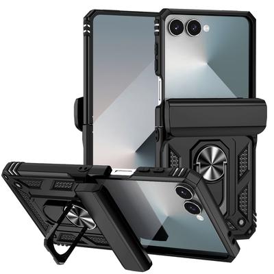 Do Samsung Z FliP7 Wojskowe Etui na Telefon Składany Galaxy Z FliP6 Stojak Etui Odporne na Upadki