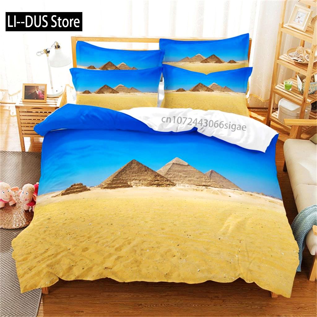 Natural Scenery Duvet Cover Snow Mountain Rural Sunset Bedding Set Comforter Cover Set Bedding Set Women Children Bedroom Decor