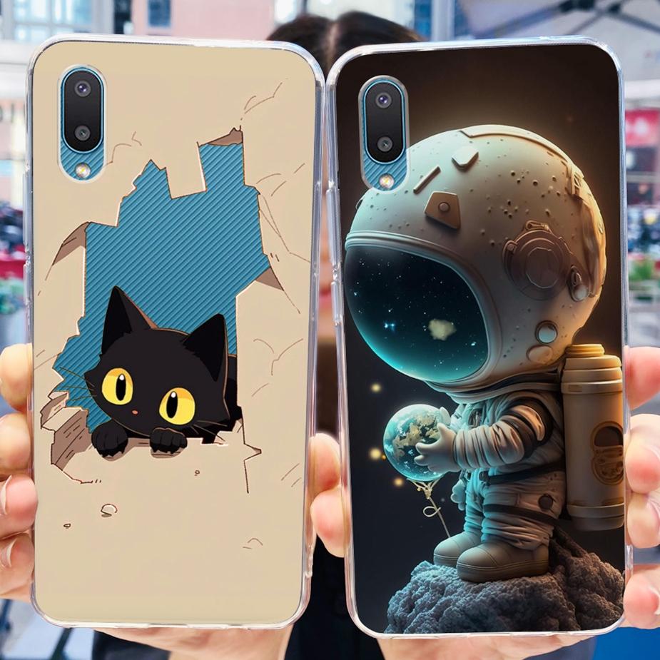 For Samsung Galaxy A02 Case SM-A022F Cute Fashion Painted Cover Clear Silicone Phone Case For Samsung A02 M 02 Galaxy M02 Bumper