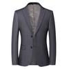 Blazer Herremote Mote Business Ensfarget Britisk Stil Profesjonelt Arbeid Brudgom Bryllupsdress Forlover Blazerjakke