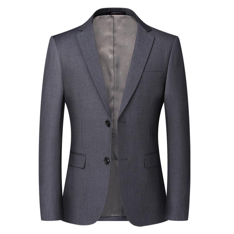 

Blazer Men s Fashion Business Solid Color British Style Professional Work Groom Wedding Dress Best Man Blazer Jacket XS сірий