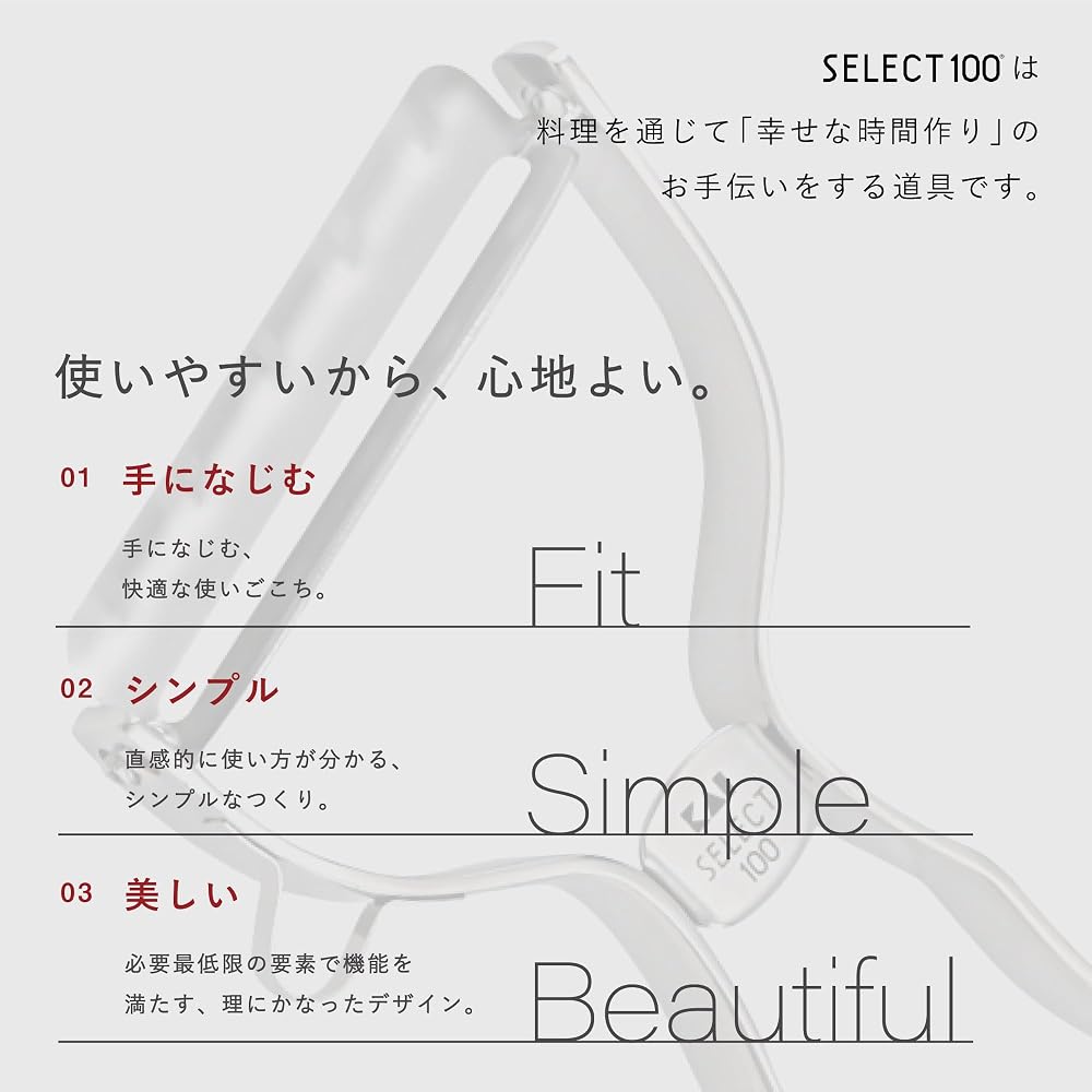 KAI SELECT100 T-Shaped Peeler Stainless Steel Rust-Resistant Silver Kitchen Tool